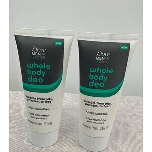 Dove Men+Care Whole Body Deodorant Cream Aluminum-Free 2.5 Fl Oz (2-Pack)